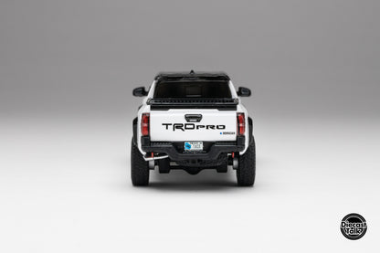 DiecastTalk Exclusive GCD 1/64 Toyota Tacoma TRD PRO (4th gen) ICE CAP WHITE
