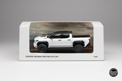 DiecastTalk Exclusive GCD 1/64 Toyota Tacoma TRD PRO (4th gen) ICE CAP WHITE