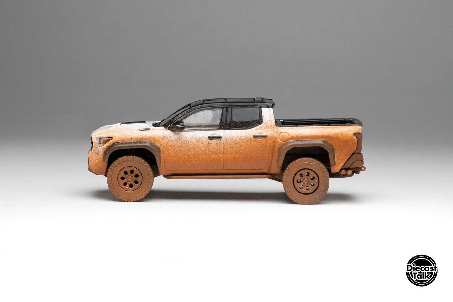 DiecastTalk Exclusive GCD 1/64 Toyota Tacoma TRD PRO (4th gen) ICE CAP WHITE