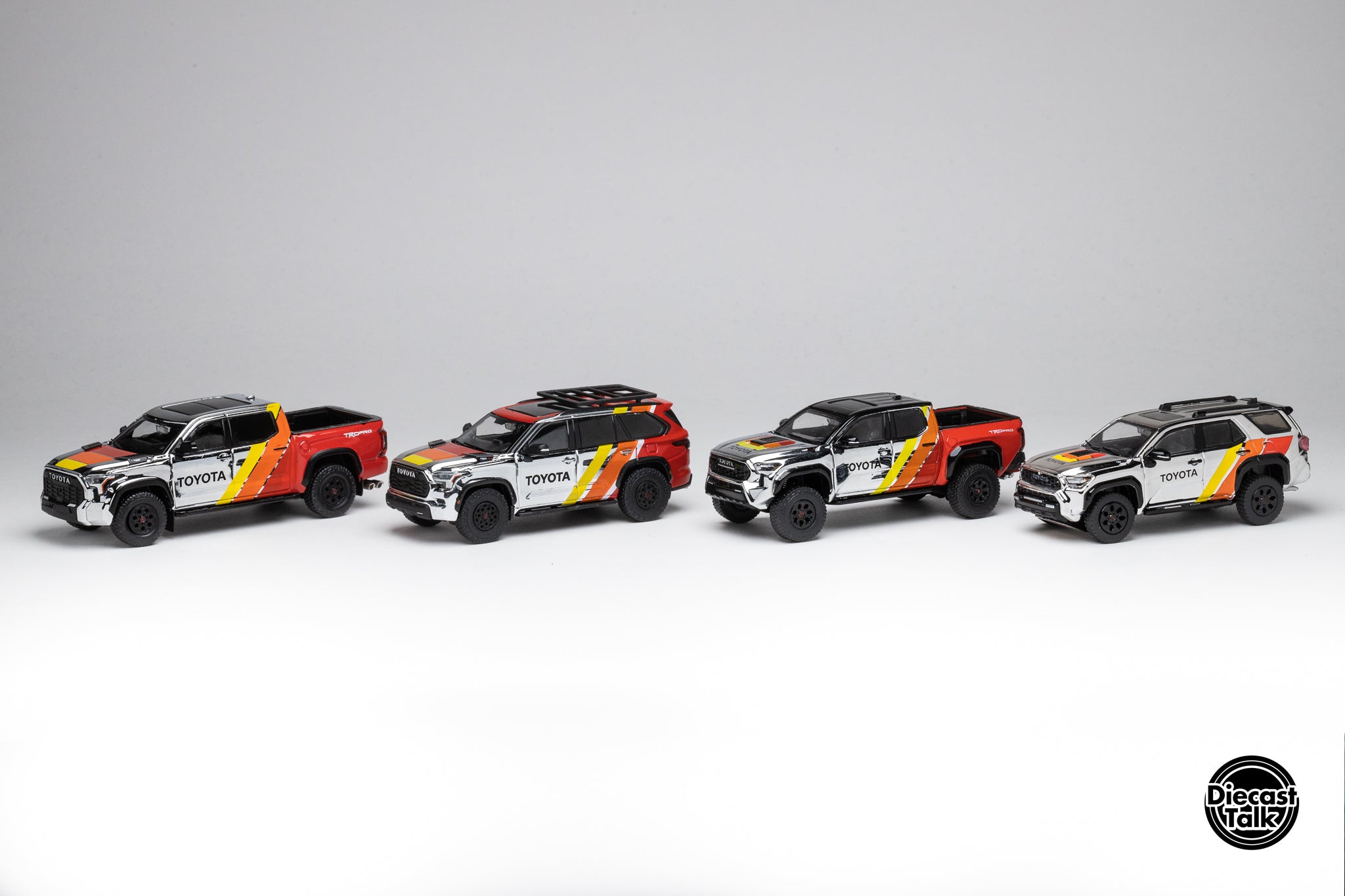 DiecastTalk GCD 1/64 Toyota TRD PRO 4-Cars Set