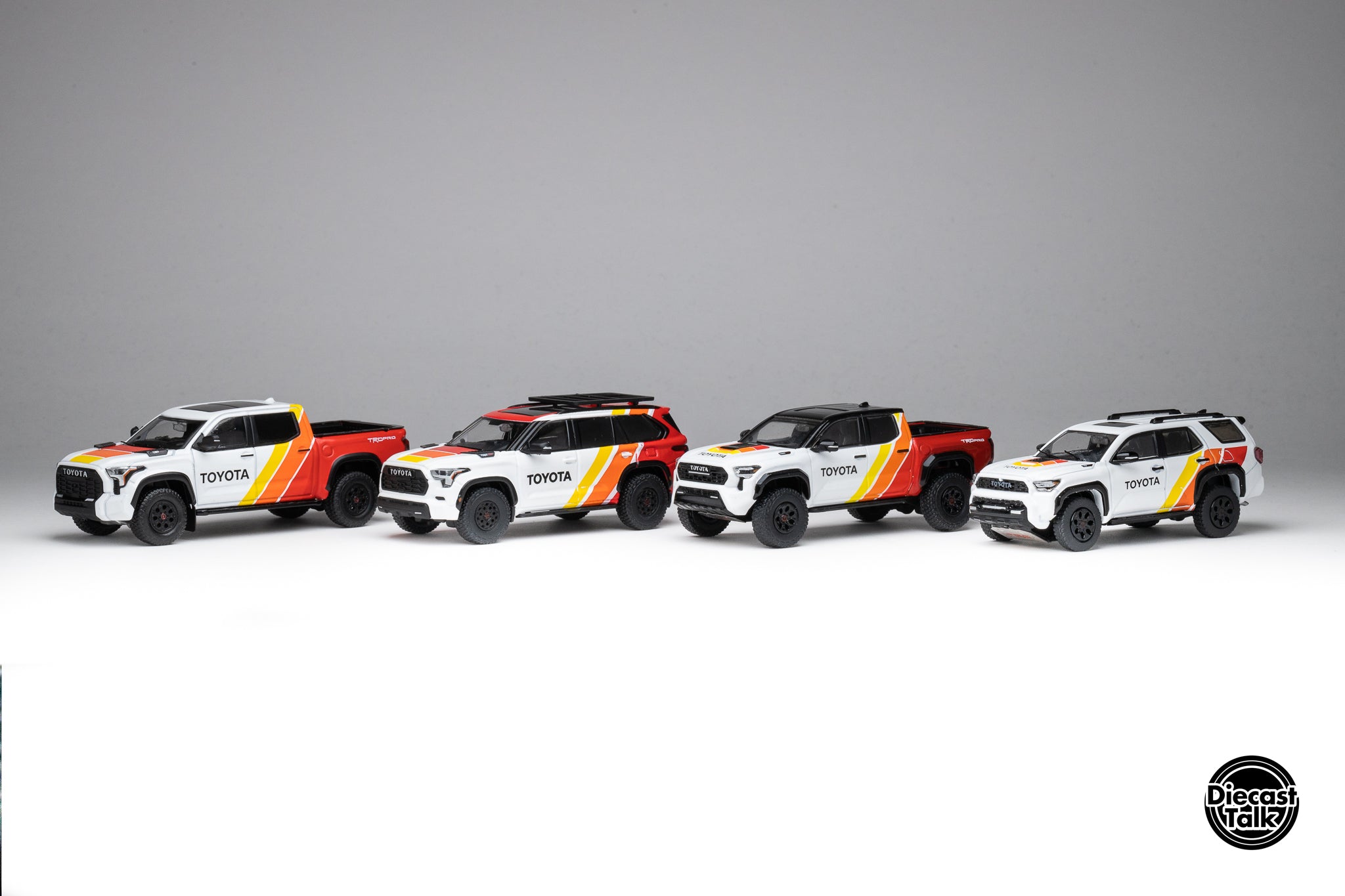 DiecastTalk GCD 1/64 Toyota TRD PRO 4-Cars Set