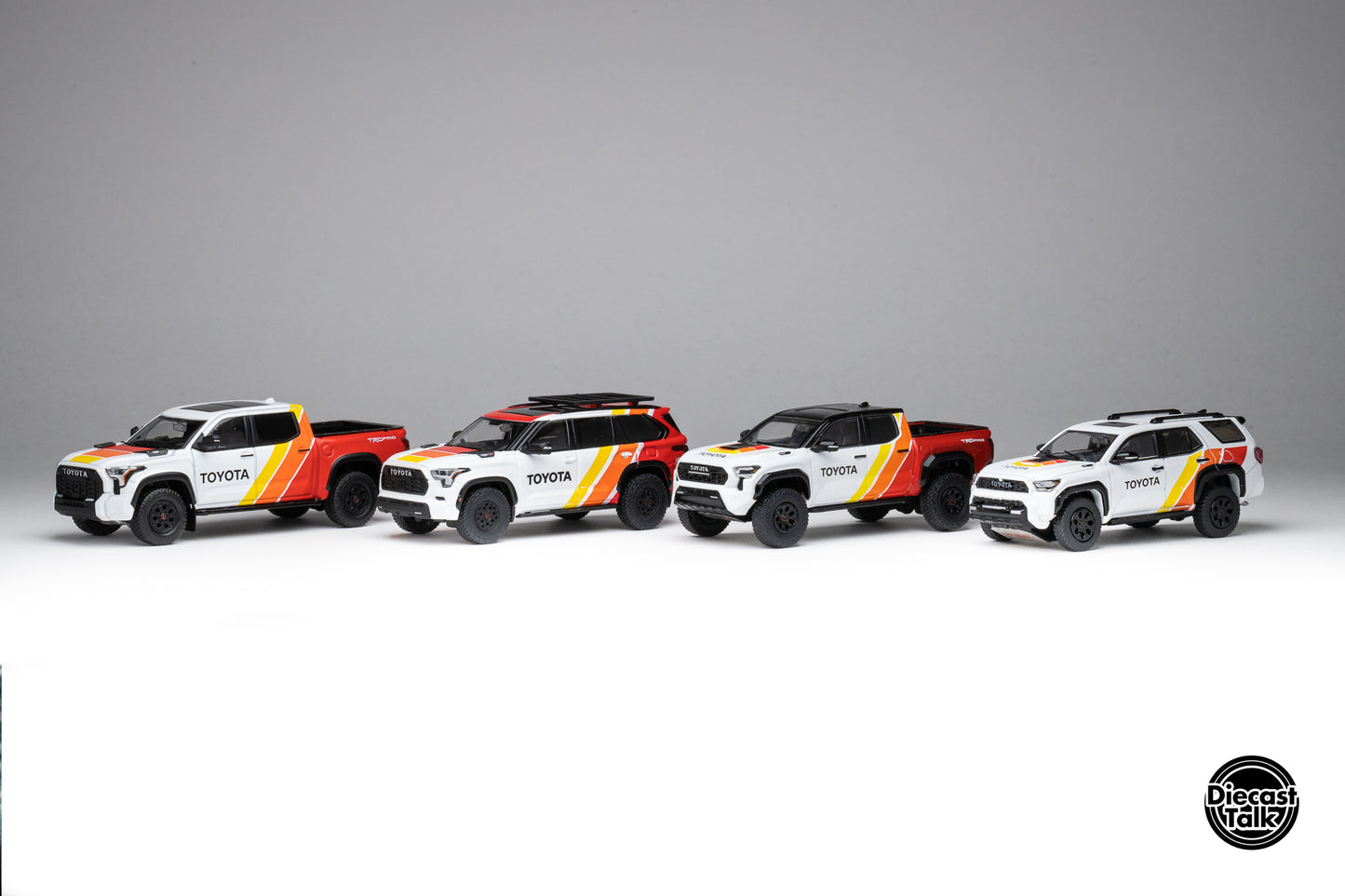 DiecastTalk GCD 1/64 Toyota TRD PRO 4-Cars Set