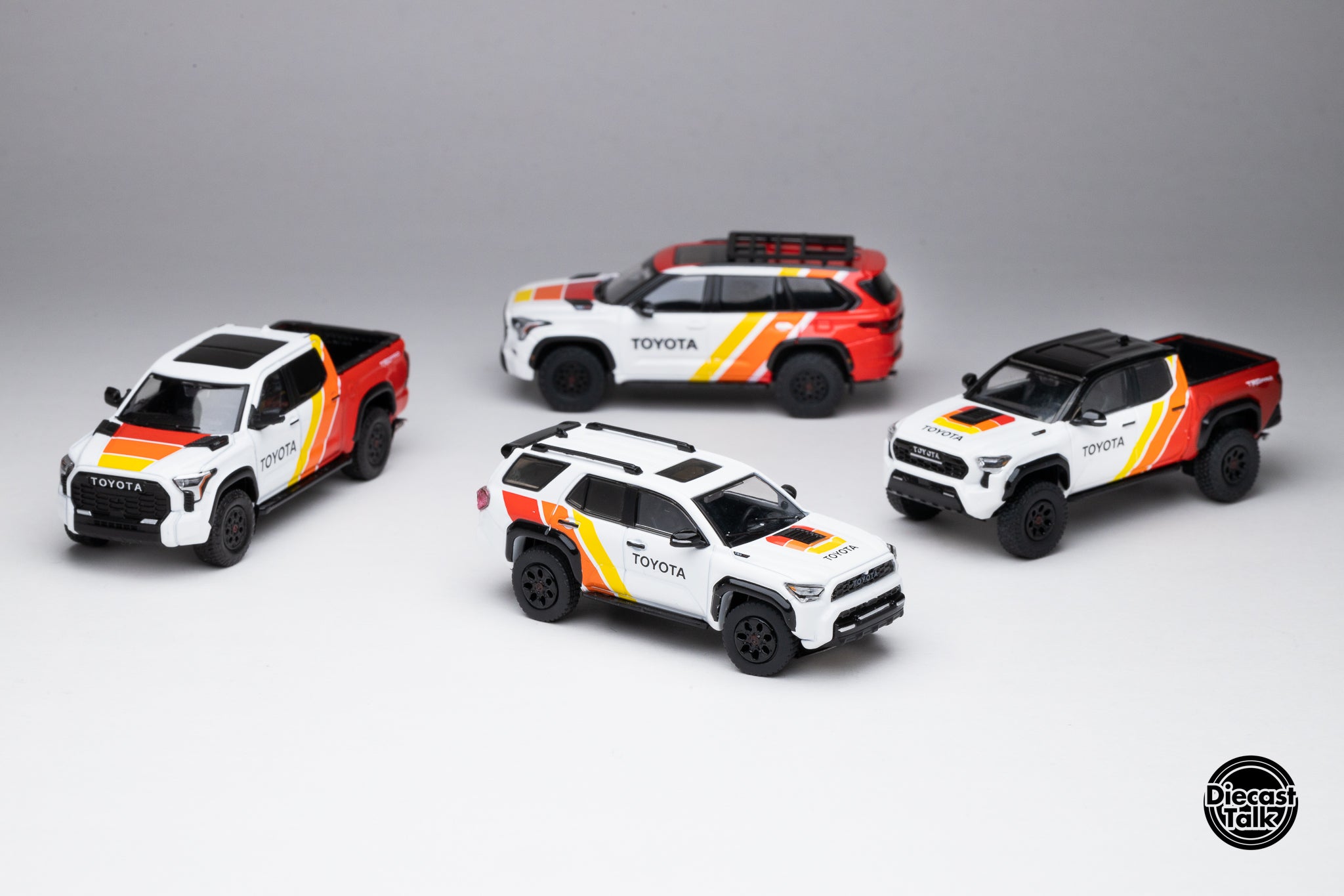 DiecastTalk GCD 1/64 Toyota TRD PRO 4-Cars Set
