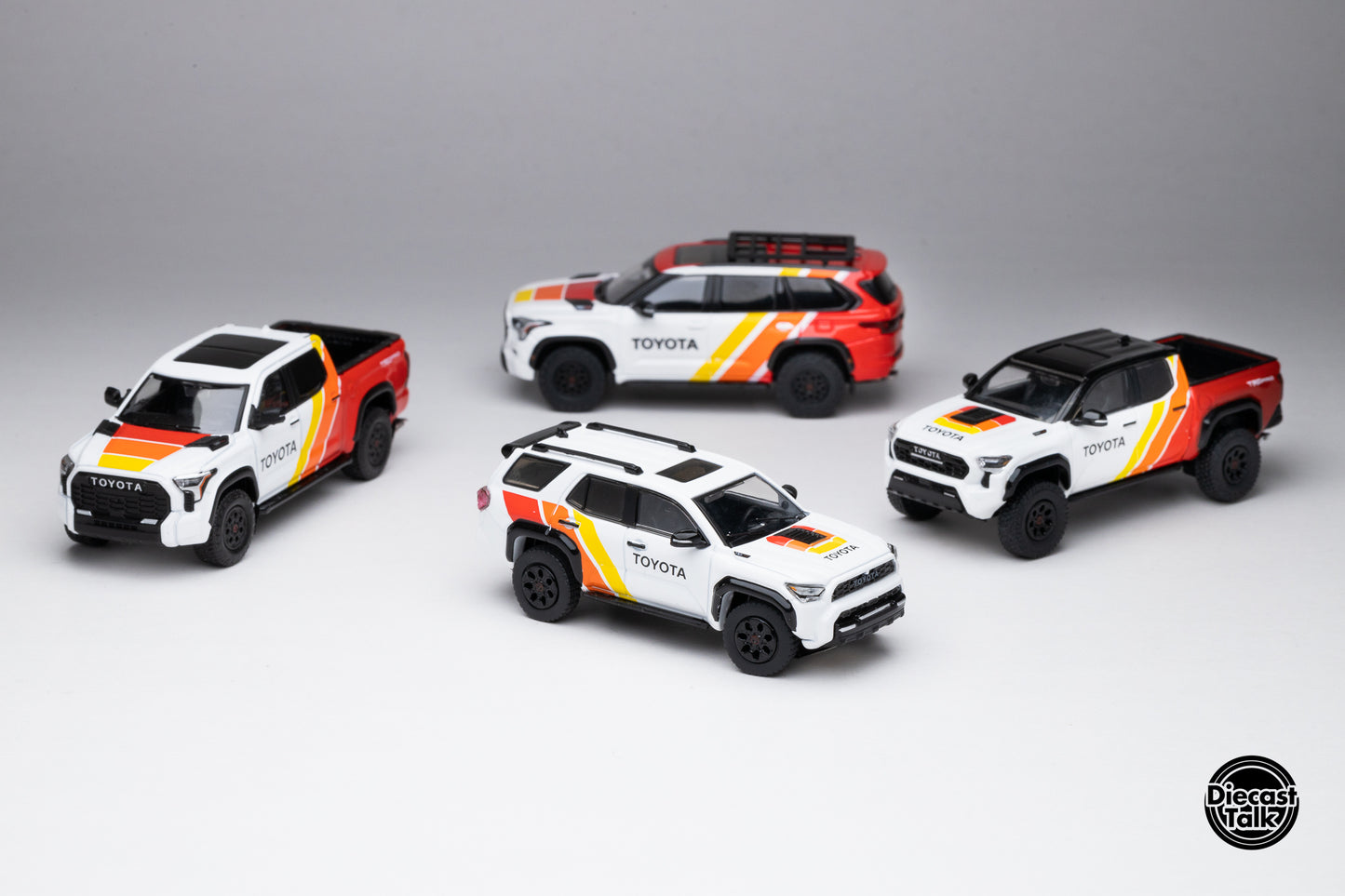 DiecastTalk GCD 1/64 Toyota TRD PRO 4-Cars Set