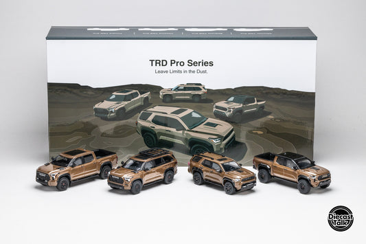 DiecastTalk GCD 1/64 Toyota TRD PRO 4-Cars Set Mudbath Color