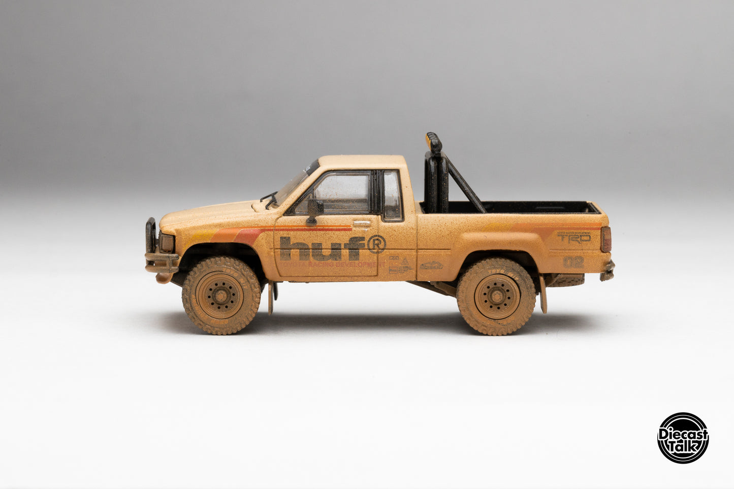 HUF x DiecastTalk 1/64 Toyota Hilux SR5 4x4 with skateboard