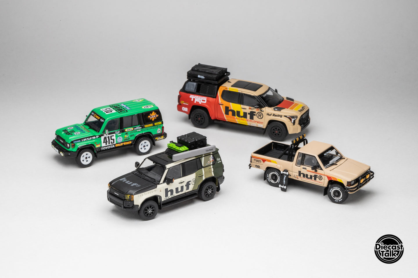 HUF x DiecastTalk Exclusive 1/64 Toyota 4-in-1 Box Set