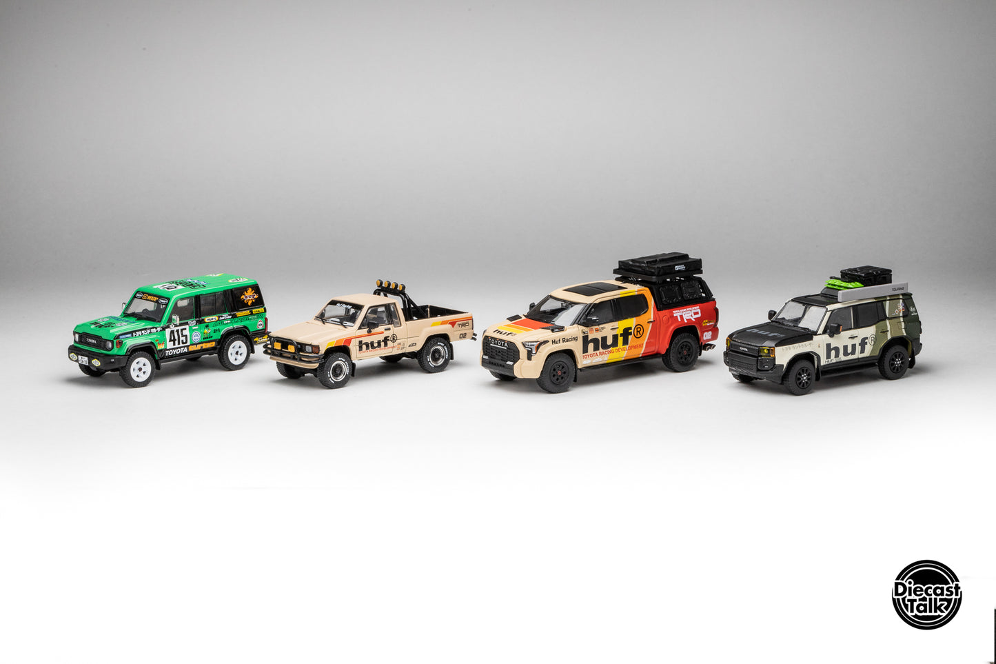 (Bundle) HUF x DiecastTalk 1/64 Toyota 4 Cars Bundle