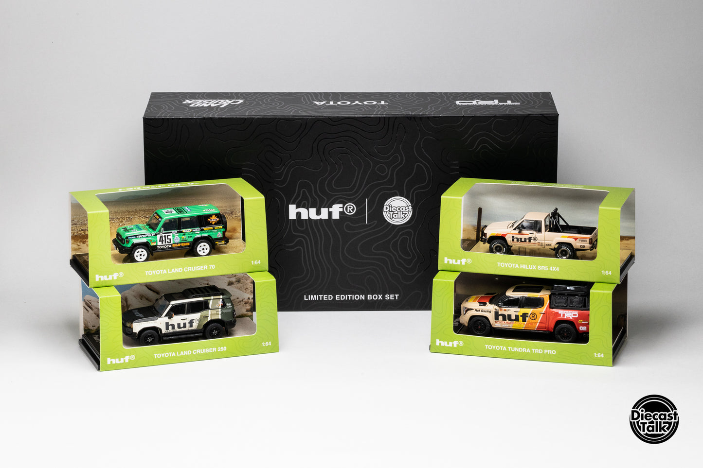 HUF x DiecastTalk Exclusive 1/64 Toyota 4-in-1 Box Set