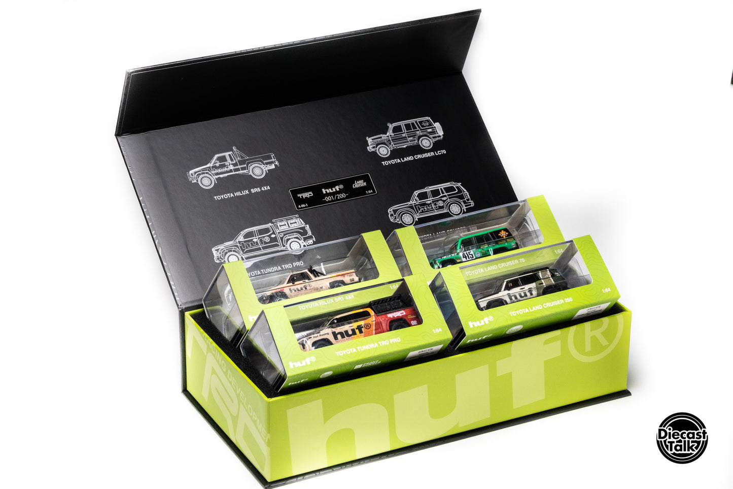 HUF x DiecastTalk Exclusive 1/64 Toyota 4-in-1 Box Set