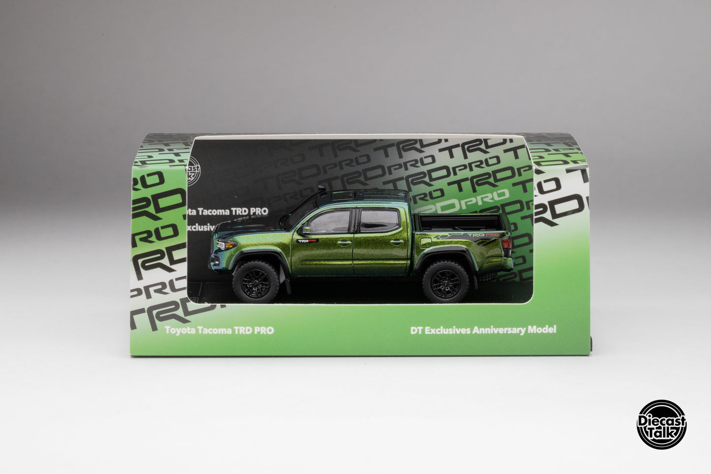 DiecastTalk Exclusive Anniversary GCD 1/64 Toyota Tacoma TRD PRO Magic Green