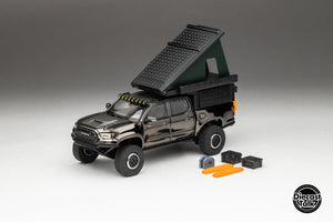 GCD DiecastTalk 5th Anniversary Exclusive 1/64 Toyota Tacoma Camper Black Chrome Ltd 650pcs