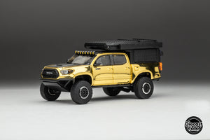 GCD DiecastTalk 5th Anniversary Exclusive 1/64 Toyota Tacoma Camper Black Chrome Ltd 650pcs