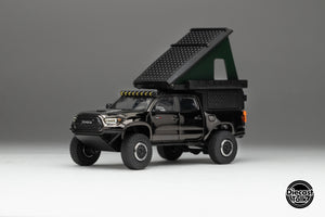 GCD DiecastTalk 5th Anniversary Exclusive 1/64 Toyota Tacoma Camper Black Chrome Ltd 650pcs