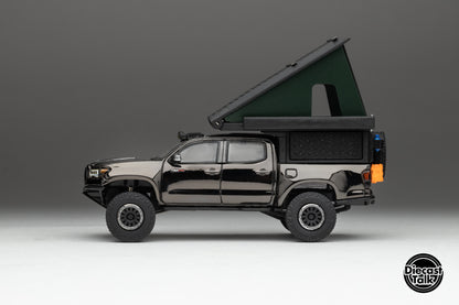 GCD DiecastTalk 5th Anniversary Exclusive 1/64 Toyota Tacoma Camper Black Chrome Ltd 650pcs