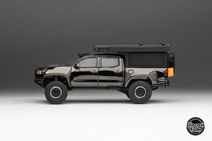 GCD DiecastTalk 5th Anniversary Exclusive 1/64 Toyota Tacoma Camper Black Chrome Ltd 650pcs