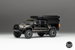 GCD DiecastTalk 5th Anniversary Exclusive 1/64 Toyota Tacoma Camper Black Chrome Ltd 650pcs