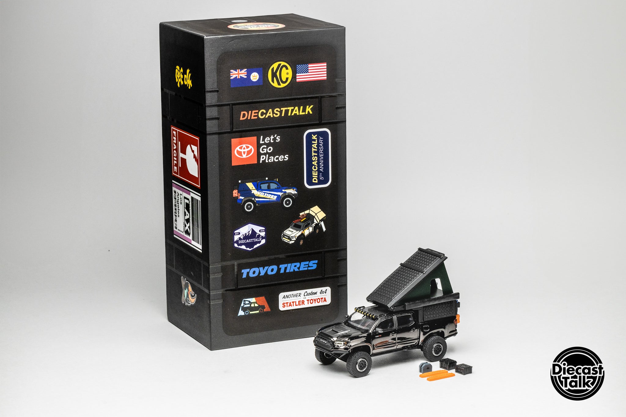 GCD DiecastTalk 5th Anniversary Exclusive 1/64 Toyota Tacoma Camper Bl