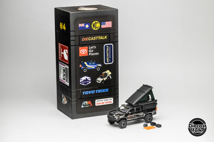 GCD DiecastTalk 5th Anniversary Exclusive 1/64 Toyota Tacoma Camper Black Chrome Ltd 650pcs