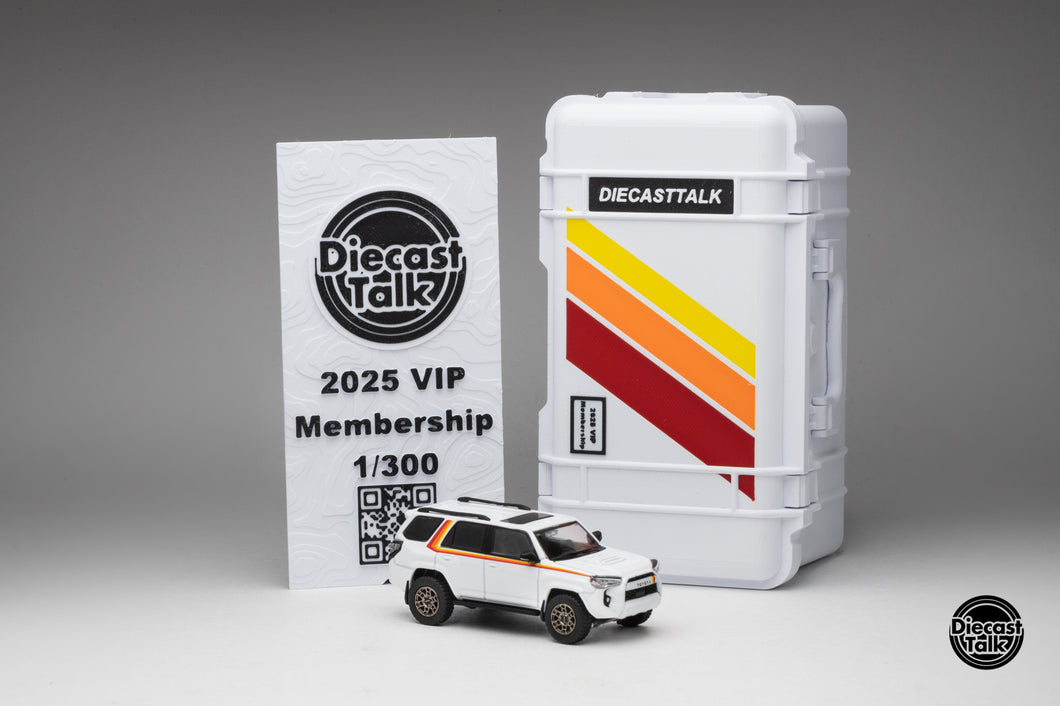 (VIP Membership 2025) GCD DiecastTalk Exclusive 1/64 Toyota 4Runner 40th Anniversary White Ltd 500pcs