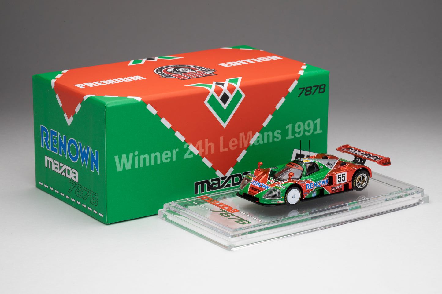BMC 1/64 MAZDA 787B 1991 LE MANS 24H WINNER Orange Chrome US Exclusive