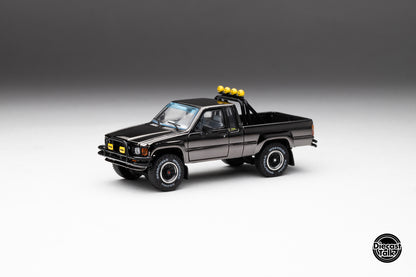 DiecastTalk MDX Exclusive 1/64 Toyota 1985 Hilux SR5 4x4 Black Chrome
