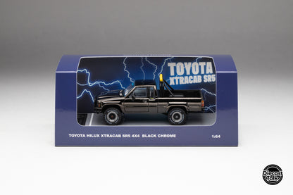 DiecastTalk MDX Exclusive 1/64 Toyota 1985 Hilux SR5 4x4 Black Chrome
