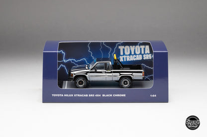 DiecastTalk MDX Exclusive 1/64 Toyota 1985 Hilux SR5 4x4 Black Chrome