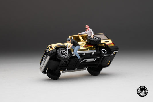 DiecastTalk MDX Exclusive 1/64 Toyota Land Cruiser 70 Arab Gold Edition