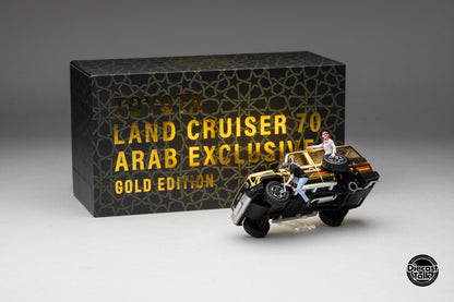 DiecastTalk MDX Exclusive 1/64 Toyota Land Cruiser 70 Arab Gold Edition