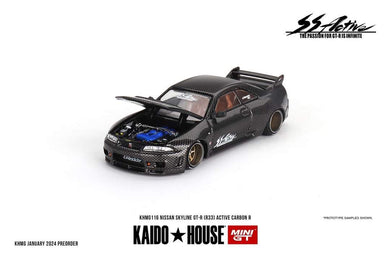 (Preorder) Kaido House x Mini GT 1:64 NISSAN SKYLINE GT-R (R33] ACTIVE CARBON R