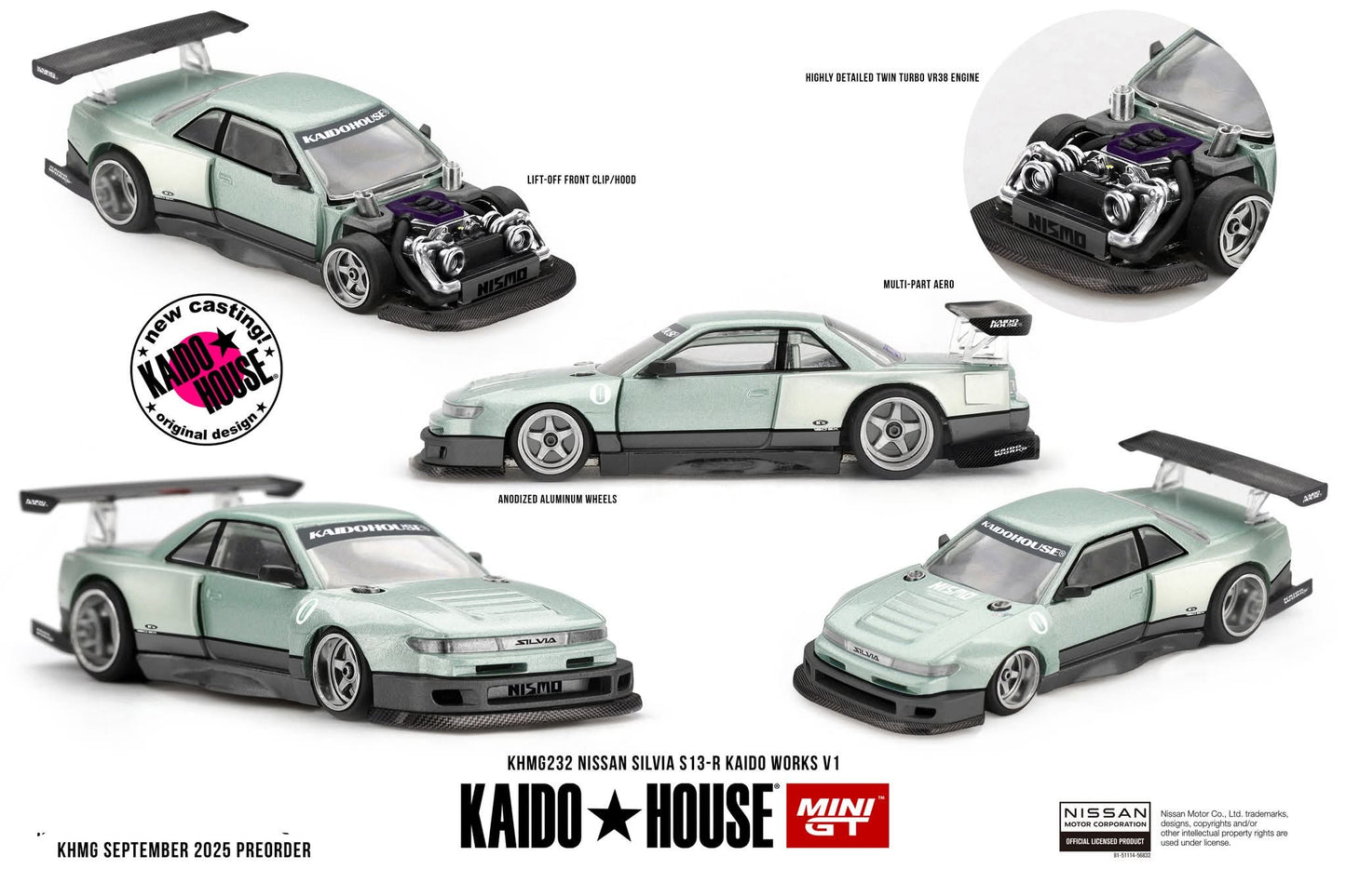 Kaido House 1/64 Nissan Silvia S13-R KAIDO WORKS V1