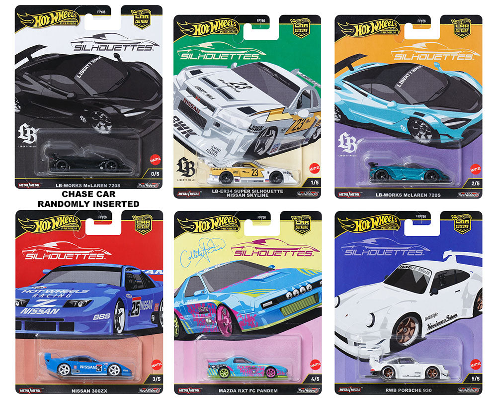 (Preorder) 1 set of Hot Wheels 1:64 CAR CULTURE SILHOUETTES