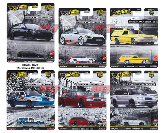 1 set of Hot Wheels 1:64 Car Culture 2025 J Case – HW FAST WAGONS