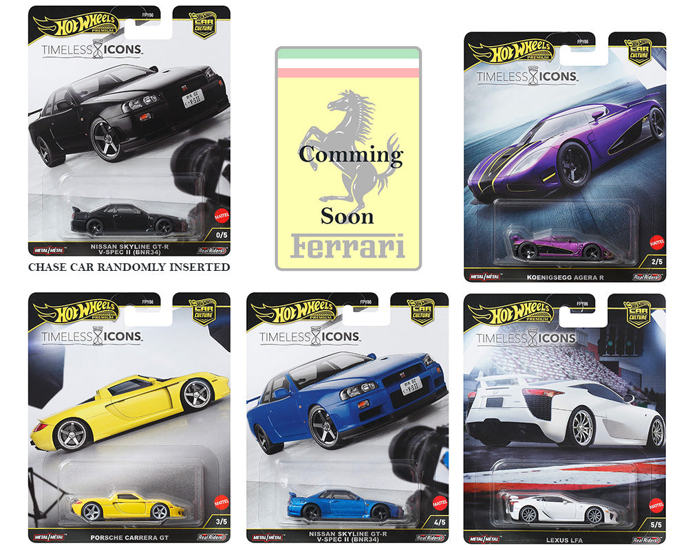 Hot Wheels 1:64 Car Culture 2025 N Case – Timless Icons Assortment