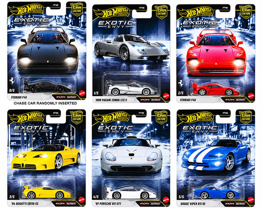 1 set of Hot Wheels 1:64 Car Culture 2027 B – Exotic Envy