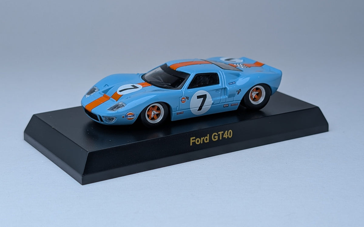 KYOSHO 1:64 USA Minicar Collection Ford GT40 #7 (Blue and Orange) (Copy)