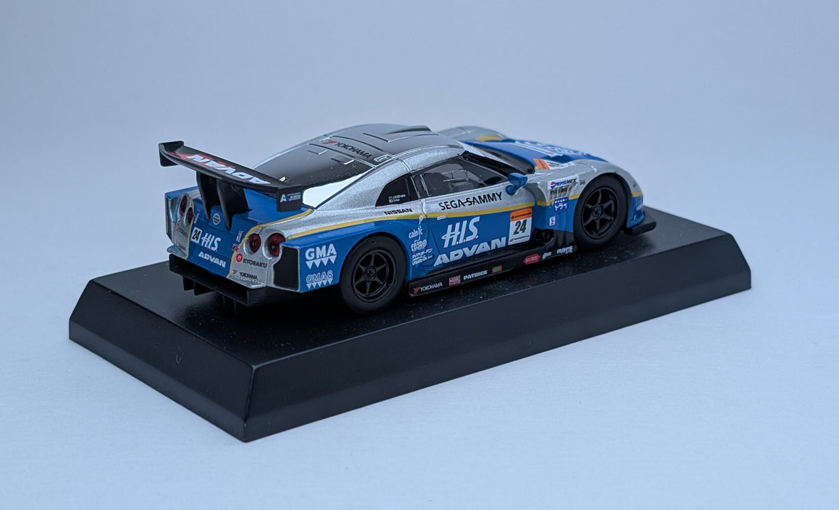 Kyosho 1/64 Scale Minicar Collection HIS Advan Kondo GT-R (Silver and Blue)