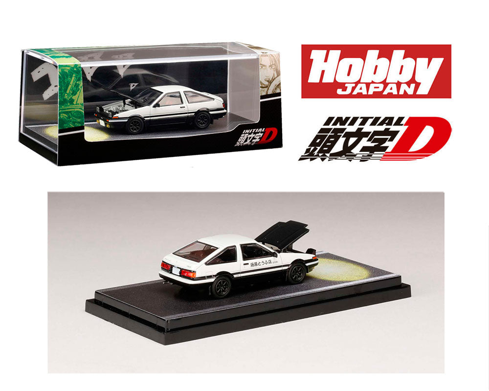 Hobby Japan 1:64 Toyota Sprinter Trueno GT APEX (AE86) INITIAL D Engine Mounted Model VS Tomoyuki Tachi