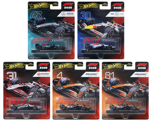 Hot Wheels 1:64 F1 2025 Racing Premium J Assortment Factory sealed case