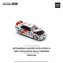 Load image into Gallery viewer, (Pre order) POPRACE 1/64 MITSUBISHI LANCER EVO IV - WINNER RALLY DE CATALUNYA 1997