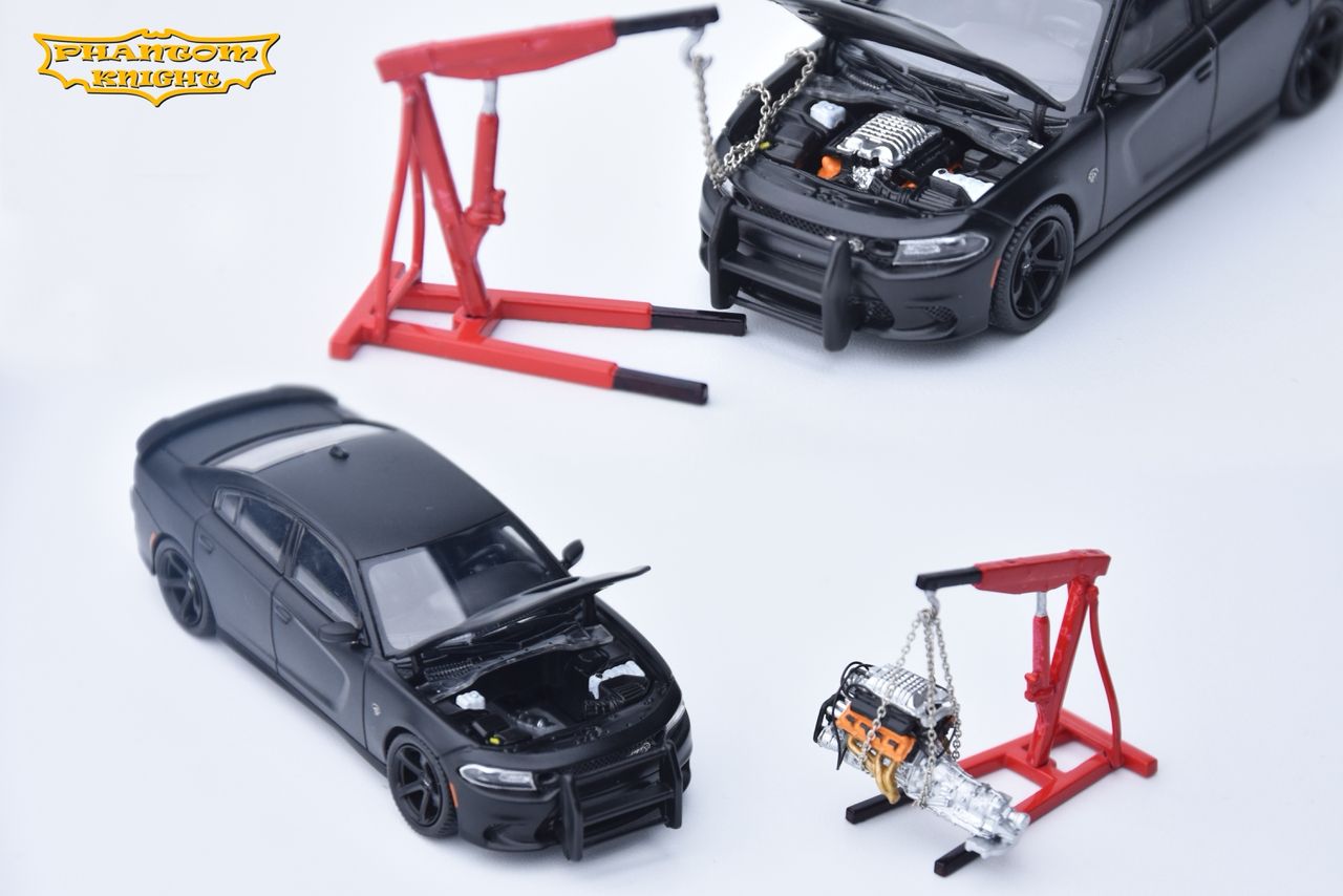 Phantom Knight 1/64 Dodge Charger SRT Hellcat with accessories