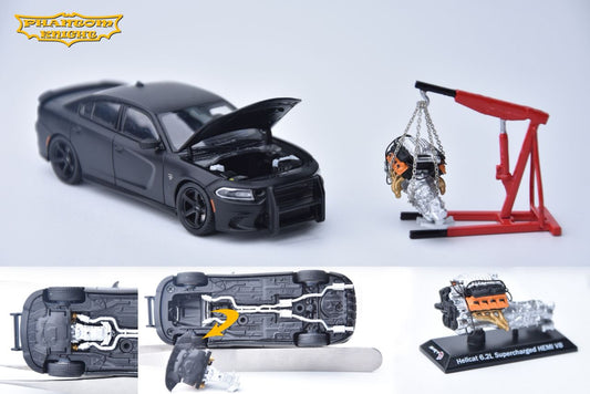 Phantom Knight 1/64 Dodge Charger SRT Hellcat with accessories