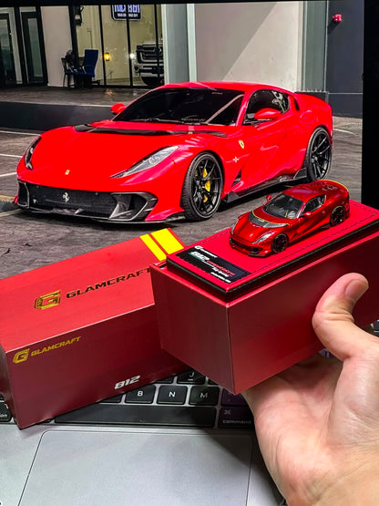 Glamcraft 1:64 812C Metallic Red Full Open diecast