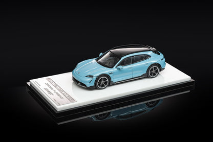 AF 1/64 Porsche Taycan Cross Turismo Turbo S Frozen Blue Metallic