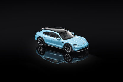 AF 1/64 Porsche Taycan Cross Turismo Turbo S Frozen Blue Metallic