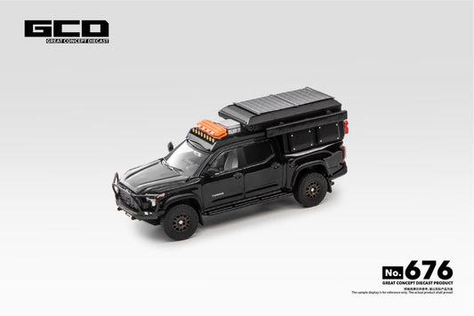 GCD 1:64 Toyota Tundra Camper with accessories Black