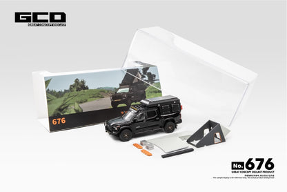 GCD 1:64 Toyota Tundra Camper with accessories Black