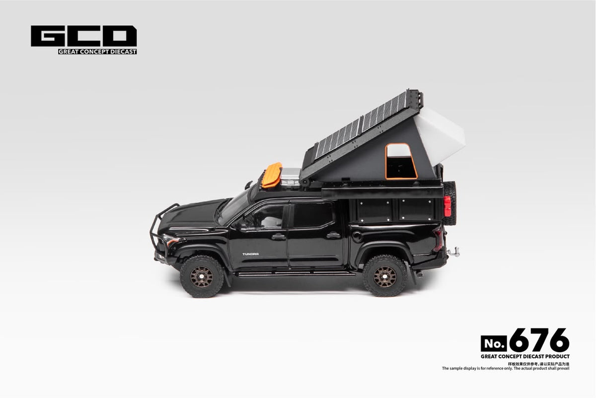GCD 1:64 Toyota Tundra Camper with accessories Black