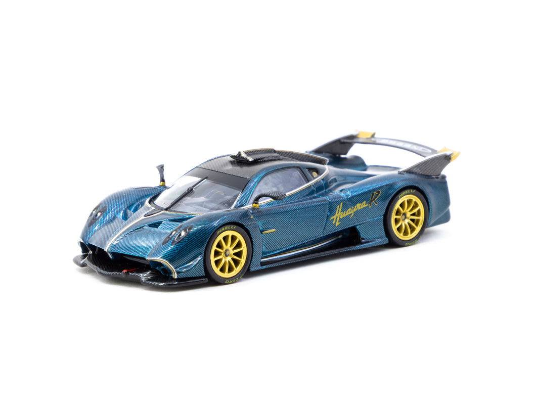 Tarmac Works 1/64 Pagani Huayra R Turquoise Carbon Fiber - GLOBAL64